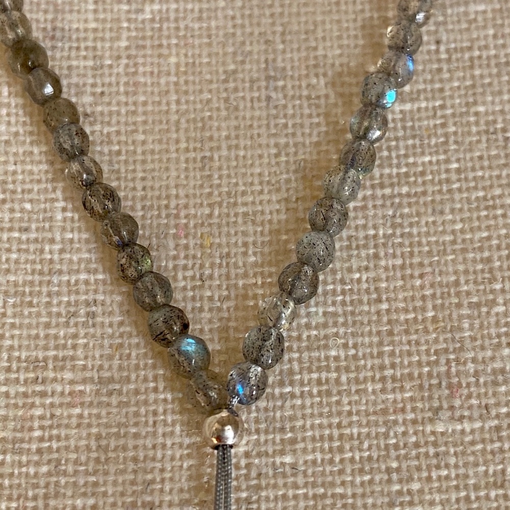 NWT Gorjana labradorite and silver lariat necklace - Picture 5 of 8